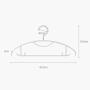YQ WHJB Not-Slip Suit Hangers,Soft Crease Free White No Shoulder Bumps Plastic Extra Wide Shoulder Clothes Hangers 20 Pack-b