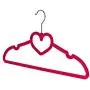 BriaUSA Clothes Hangers Heart Shaped Slim, Sturdy with Steel Swivel Chrome Hooks ? Dark Pink ? Boxes of 20