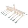 Yosooo Folding Clothes Hangers Socks and Underwear Hanger Portable Magic Drying Rack Rotate Drying Rack for Wardrobe(Blue)