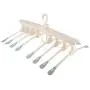 Yosooo Folding Clothes Hangers Socks and Underwear Hanger Portable Magic Drying Rack Rotate Drying Rack for Wardrobe(Blue)
