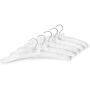 LA Diva Fashion White 17" Select Satin Padded Hanger Set of 5