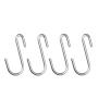 24 Pack 2.4 Inch S Shaped Hooks Small Hanging Hangers for Bathroom Bedroom Office Kitchen Garden