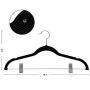 8pcs Velvet Clothes Hangers Premium Non-Slip Clothes Hangers, with Clips for Dress Jackets Coats Clothes Pants