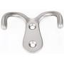 eBoot 15 Pieces Double Prong Robe Hook Retro Cloth Hanger with 30 Pieces Screws (Silver)