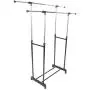 WDDH Clothes Drying Rack,Rolling Laundry Dryer Hanger Stand,Double Rail Garment Clothing Rack with Adjustable for Rolling Clothes Organizer