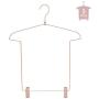 3PCS Outfit Hanger Adult Clothes Hanger Space Saving with Non-Marking Clip Metal Hanger Closet Organizer (3PCS,Beige)