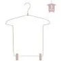3PCS Outfit Hanger Adult Clothes Hanger Space Saving with Non-Marking Clip Metal Hanger Closet Organizer (3PCS,Beige)
