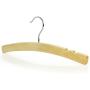 HANGERWORLD 10 Natural Wooden 11.8inch Kids Cresent Shaped Notched Coat Clothes Garment Hangers Baby Toddler