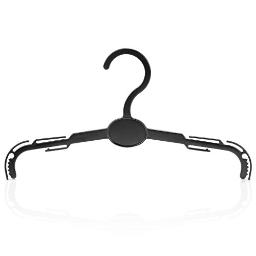 HANGERWORLD 20 Black 10.6inch Plastic Bra Swimwear Lingerie Coat Clothes Retail Hanger