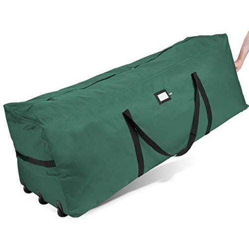 ZOBER Rolling Large Christmas Tree Storage Bag - Fits Upto 7-9 ft. Artificial Disassembled Trees, Durable Handles & Wheels for Easy Carrying and Transport - Tear Proof Duffle Bag ZOBER Rolling Large Christmas Tree Storage Bag - Fits Upto 7-9 ft. Artificial Disassembled Trees, Durable Handles & Wheels for Easy Carrying and Transport - Tear Proof Duffle Bag
