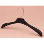LZLAN 1Pcs Black Thick Wide Shoulder Plastic Clothes Hanger Coats Jacket (Black,One Size)