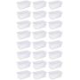STERILITE 16428012 6 Quart/5.7 Liter Storage Box, White Lid with Clear Base (6 Quart, 24 Count)