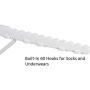 Garment & Drying Rack, 2-Tier 6 Arms Holds 60 Garments, Foldable , Stainless Steel , Sturdy 4 Legs with Wheels