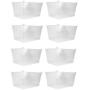 Sterilite 56 Quart Clear Storage Boxes See-through with White Lid (Pack Of 8)