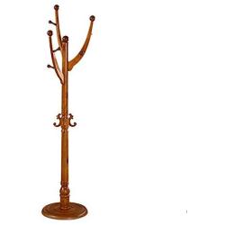 YJA Coat Rack Stand Coat Rack Heavy Duty Hat Clothes Stand Heavy Duty Hat Hanger with 3 Hooks for Office Entrance Clothes Storage Shelves (Color : Light Brown)