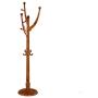 YJA Coat Rack Stand Coat Rack Heavy Duty Hat Clothes Stand Heavy Duty Hat Hanger with 3 Hooks for Office Entrance Clothes Storage Shelves (Color : Light Brown)