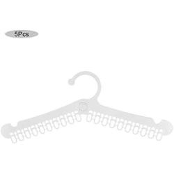 Fdit1 5pcs Multifunctional Hanger Laundry Drying Rack Clothes Hanger for Drying Socks Towels ABS Material(3#)