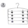 3 Quality Multi Skirt Hangers, Space-Saving Multi-Bar Metal Skirt/Pants Hangers, Adjustable Clips, Swivel Hook, Pants, Scarves, Towels, (Skirt, 3 Pieces) 3 Quality Multi Skirt Hangers, Space-Saving Multi-Bar Metal Skirt/Pants Hangers, Adjustable Clips, Swivel Hook, Pants, Scarves, Towels, (Skirt, 3 Pieces)