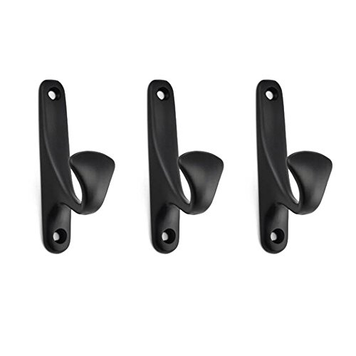 3-Pack Zinc Alloy Single Hook Hanger Wall Mounted Coat Robe Towel Hook Single Prong Hook for Kitchen Bedroom Laundry Room Dorm