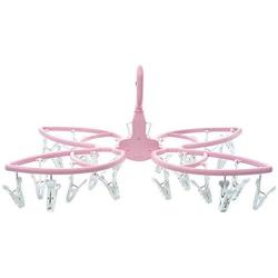 KYCPTNFJ Portable Clothes-Hanger 24 Clips Multifunctional Clothes Hangers Pants Storage Hangers Cloth Drying Rack Folding Clothes-Hanger