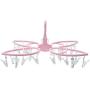 KYCPTNFJ Portable Clothes-Hanger 24 Clips Multifunctional Clothes Hangers Pants Storage Hangers Cloth Drying Rack Folding Clothes-Hanger