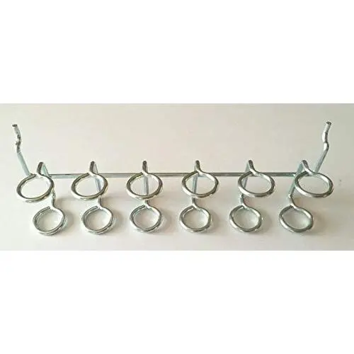 (4 Pack) Metal Peg Tool Holder Garage Shelf Hanger for 1/8&quot to 1/4&quot Pegboard