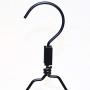 ZZYQ Metal Wire Clothes Hangers, Metal Hangers with Notches,Strong Coat Hanger,10pcs,Black