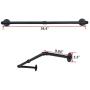 OROPY Industrial Pipe Clothes Rack, Heavy Duty Detachable Wall Mounted Black Iron Garment Bar, Multi-Purpose Hanging Rod for Closet Storage, 38.4" Length, Black (Two Base)