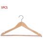 MCYYY 5 Pieces of Wooden Adult Clothes Hanger Jeans Pants Hangers Home Storage Rack Clothes Rack