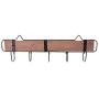 RUZYY Wall Mounted Clothes Hanger 5 Hooks Hat Key Holder Laundry Coat Rack Hanging Storage Shelf for Home - White
