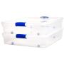Homz Plastic Underbed Storage, Stackable Storage Bins with Blue Latching Handles, 60 Quart, Clear, 2-Pack Homz Plastic Underbed Storage, Stackable Storage Bins with Blue Latching Handles, 60 Quart, Clear, 2-Pack