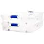 Homz Plastic Underbed Storage, Stackable Storage Bins with Blue Latching Handles, 60 Quart, Clear, 2-Pack