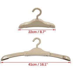 uxcell Beige Plastic Adjustable Telescopic Coat Suits Clothes Hanger for Car Interior