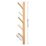 YOYAI Wood Coat Rack Hooks Wall Mounted Wood Wall Hooks Hat Rack Towel Hanger Detachable Modern Design Handcraft Tree Branch Heavy Duty Peg Rack(Beech Wood 5 Hooks)