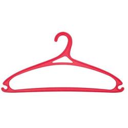 SAASNY Plastic Hangers,12 Red 41.5cm Plastic All Purpose Clothes Garment Coat Hangers Space Saving with Non-Slip Trouser Bar,Ideal for Home and Shops - Space Saving Solution