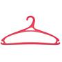SAASNY Plastic Hangers,18 Red 41.5cm Plastic All Purpose Clothes Garment Coat Hangers Space Saving with Non-Slip Trouser Bar,Ideal for Home and Shops - Space Saving Solution