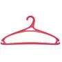 SAASNY Plastic Hangers,12 Red 41.5cm Plastic All Purpose Clothes Garment Coat Hangers Space Saving with Non-Slip Trouser Bar,Ideal for Home and Shops - Space Saving Solution