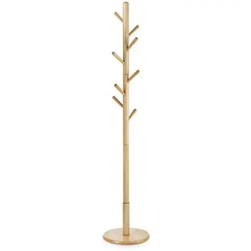 XuYuanjiaShop Free Standing Coat Rack Solid Wood Coat Rack Indoor Bedroom Office Hanger Multi-Hook Drying Clothes Rack Entryway Coat Hanger Stand