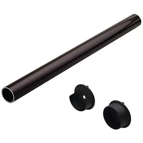 Hafele Closet Rod Round - with End Supports, Synergy Collection (Dark Oil Rubbed Bronze, 23 3/4")