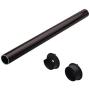 Hafele Closet Rod Round - with End Supports, Synergy Collection (Dark Oil Rubbed Bronze, 23 3/4")
