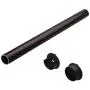 Hafele Closet Rod Round - with End Supports, Synergy Collection (Dark Oil Rubbed Bronze, 23 3/4")