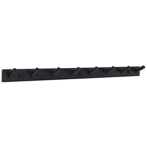 WEBI Coat Rack Wall Mounted,Coat Hanger Wall Mount,Hook Rack/Rail,8 Hooks for Hanging Backpack,Jacket,Clothes,Black