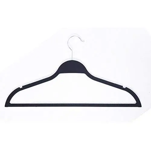 Black Extra Non Slip Rubber Coated Suit Hanger (30 Pack) Black Extra Non Slip Rubber Coated Suit Hanger (30 Pack)
