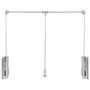 Nisorpa Pull Down Wardrobe Rail Lift Collapsible Closet Rod Aluminium Retractable Wardrobe Lift Hanger Organizer Storage System Soft Return Space Saving 35-48inch Weight Capacity 20KG/45lbs