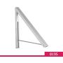 qinisi Retractable Clothes Rack - Wall Mounted Folding Clothes Hanger Drying Rack for Laundry Room Closet Storage Organization, Aluminum, Easy Installation, 2 Racks (Silver)