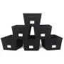 MAX Houser Fabric Cloth Storage Bins,Foldable Storage Cubes Organizer Baskets with Dual Handles for Home Bedroom Storage,Set of 6(Black) MAX Houser Fabric Cloth Storage Bins,Foldable Storage Cubes Organizer Baskets with Dual Handles for Home Bedroom Storage,Set of 6(Black)