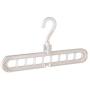 10pcs Random Color Multi-Functional 9 Holes Clothes Hanger Skirt Shirt Coat Drying Hang Rack Wardrobe Storage Organizer Space-Saving Cabide