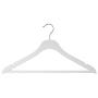 NAHANCO SL70117WB20 17" Slim Line Space Saving Wooden Suit Hanger with Pant Bar (Pack of 20), White