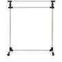 SUNPACE Garment Rack Rolling Metal Free Standing Clothes Rack Stand Portable Hanging for Clothes,Jacket,Shirt,Long Dress