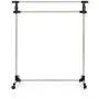 SUNPACE Garment Rack Rolling Metal Free Standing Clothes Rack Stand Portable Hanging for Clothes,Jacket,Shirt,Long Dress
